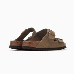 Birkenstock Arizona Taupe Soft Footbed Suede Leather Sandal Unisex Shoes