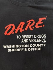 Vintage D.A.R.E. Shirt Mens L Black Resist Drugs And Violence