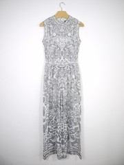 Missoni Jumpuit Grey Wide Leg 2015 Summer RTW Skull Knit Sleeveless Size 10
