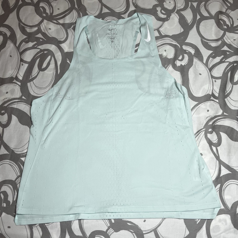 Nike Dri-Fit ADV Aeroswift Jade Blue Singlet Mens Sizes *DM4624-346