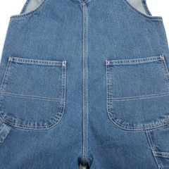 HISEA Mens Heavy Duty Denim Bib Overalls Relaxed Fit Workwear Dungarees Jumpsuit