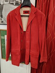 Tombolini Men’ Blazer Jacket 100% Suede Leather EU 52 ( M / L ) Made in Italy