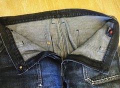 45 rpm denim pants, Indigo dyeing, vintage, Made in Japan, size-33, Hand made
