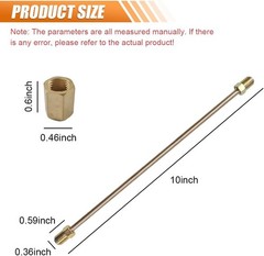 3PCS 3/16″ Brake Line Kit with Fittings, 10″ Long Stainless Steel Brake Line wit