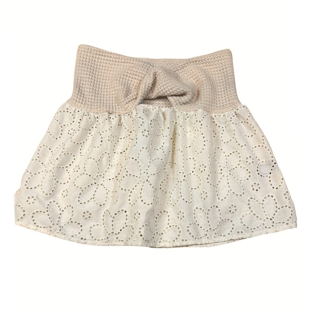 SHEIN Twisted Front Textured Eyelet Embroidery Top Size XS/2