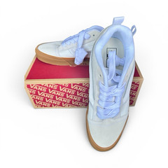 Vans Knu Skool Men’s White/Gum Canvas Sneakers US 10 M Lace-Up New w/ Box