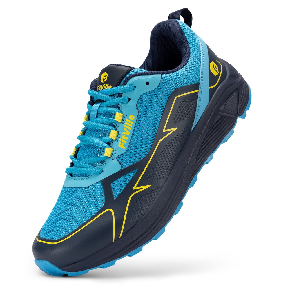 FitVille Mens Trail Running Sneakers Extra Wide Walking Athletic Shoes Size 8-15