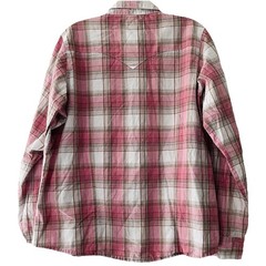 Wrangler Blues Women Size XL Pink Plaid Pearl Snap Long Sleeve Western Shirt Top