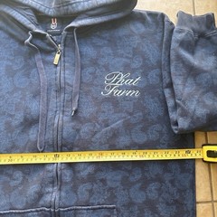 Vintage y2k Jesse Pinkham phat farm navy blue paisley hoodie grail size xL