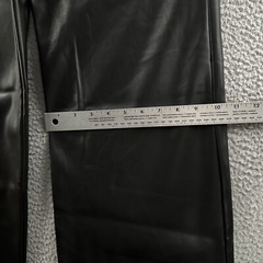 12th Tribe Womens Pants Black Size XL High Rise Wide Leg Faux Leather Cotton