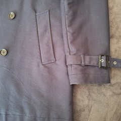 Common People Double Breasted Trench Coat 2XL Chest 48″ Navy Men’s Full Button F