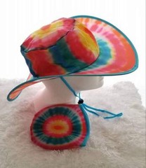 Twist & Fold, Unisex Sun Hat, Cap Rainbow, Waves, Tye Die, Pride -Free Shipping!