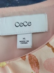 CeCe Pink Floral Peasant Blouse – NWOT