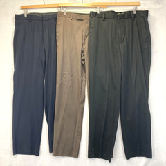 Lot of 3 Mens Office Dress Pants 34×32 32×32 Calvin Klein Dockers Perry Ellis