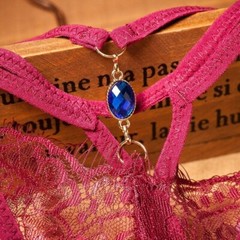 Sexy Women Crotchles Thongs G-string Panties See Through Lace Lingerie Underwear