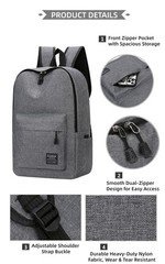 Men’s Nylon Backpack Laptop Travel School Business Casual Bookbag Daypack Bag US