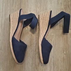 Dream Pairs Navy Blue Espadrille Wedge Sandals Ankle Strap Women’s US 9.5