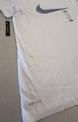 Nike Mens Dri-Fit Training T-Shirt ~ White & Grey ~ Choose Size S, M, L, XL