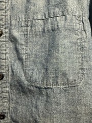 Bullhead Denim Co Mens Sz Medium Denim Button Up 100% Cotton Long Sleeve Jean