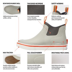 HISEA Men’s Fishing Deck Boot Waterproof Sailing Garden Mud Work Ankle Rain Boot