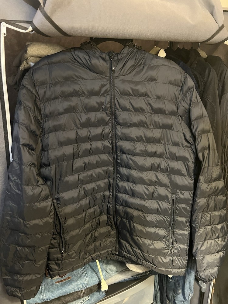 32 Degrees Black Navy Puffer Jacket Size Small