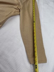 Reba Gold Knit Top Plus Sz 3X Cotton Nylon Poly Metallic Spandex