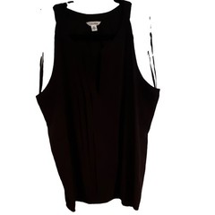 Calvin Klein Women’s M Black Solid V-Neck Sleeveless Pullover Blouse