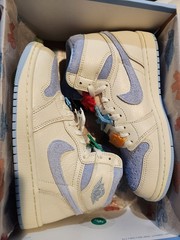 Nike Air Jordan 1 Retro High OG Wmn’s Size 8.5 Pale Ivory Psychic Blue Brand New