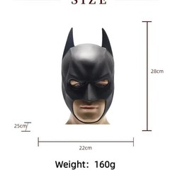 2026 NEW Batman Full Mask With Cowl Adult The Dark Knight Rises Cosplay Props