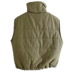 45R Satin Quilted 908 Ocean Vest Reversible Padded Size 3 Khaki USED Made in JPN