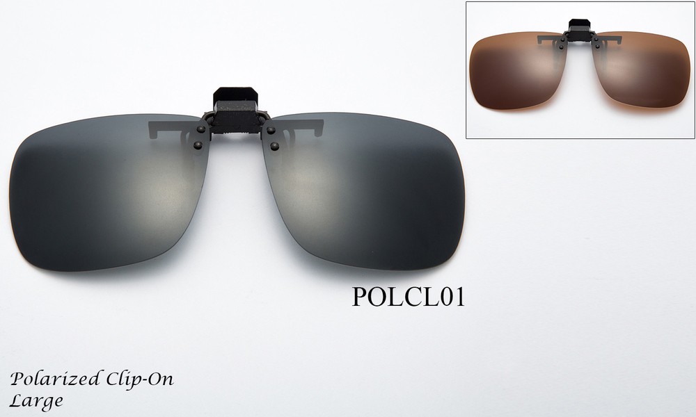 Large Polarized Clip On Sunglasses Flip Up Glasses Driving Fishing Sports Square