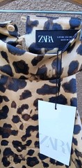 NWT Zara Open Back Halter Top Double Lined Leopard Satin Effect Spring 2024🐆🐾
