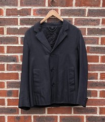 Burberry Prorsum Mens 100% Silk Blazer Jacket 46 Small Grey Brit Regular Black