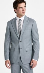 Calvin Klein Mens Slim fit Suit Jacket Blazer 38R Green Solid Wool