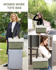 Functional Teacher Tote Bag – Stylish 15.6 Inch Laptop Bag with Luggage Sleeve