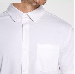 VRST Button Up Shirt Mens White XL Short Sleeve Anti-Odor NWT