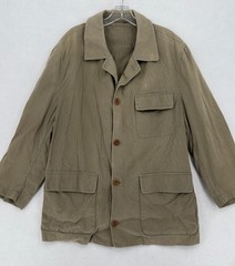 Vintage Brioni Sport Mens Olive Khaki Cotton Twill Utility Field Jacket Sz L
