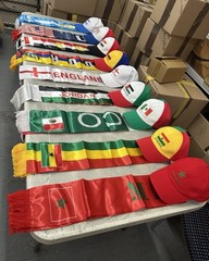 World Cup Caps With Matching Scarf
