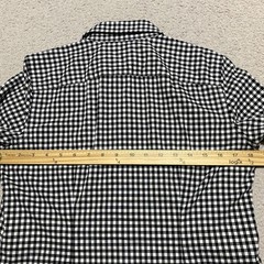 Chaps Womens Small Shirt Black Plaid 3/4 Sleeve Button Up 100% Cotton No Iron