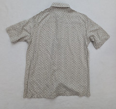 Concepts by Claiborne Men’s Shirt Size M Beige Geometric Print Short Sleeve