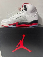 Nike Air Jordan 5 Retro OG Mens Size 6 M / 7.5 W Fire Red Black Tongue