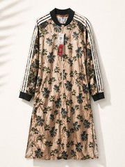 NWT adidas x FARM Rio Satin Longline Track Jacket Palm Tropical Duster L Rare
