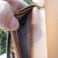 Michael Kors Travel Large Flat MF Phone Case Wristlet Women Wallet Brown