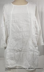 NEW COLDWATER CREEK WHITE LINEN TUNIC Top Shirt SZ PXL P XL