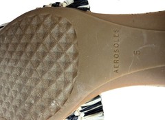 Aerosoles Raffia Braided Open-Toe Sandals With Cork Block Heel Size 5 NWOB