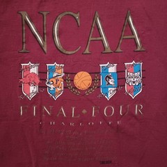 Vtg NCAA Final Four T Shirt Mens XL Red Arkansas Florida Duke Kentucky 90s USA