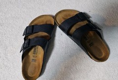 Birkenstock Arizona Metallic Leather Sandals Black US 7/EU 38/UK 5