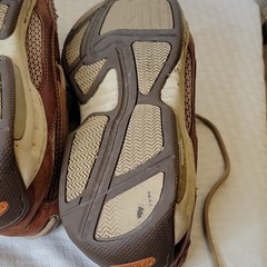 Dunham Men’s Brown Leather Mesh Boat Shoes Lace Up US 6.5 EE Rubber Sole