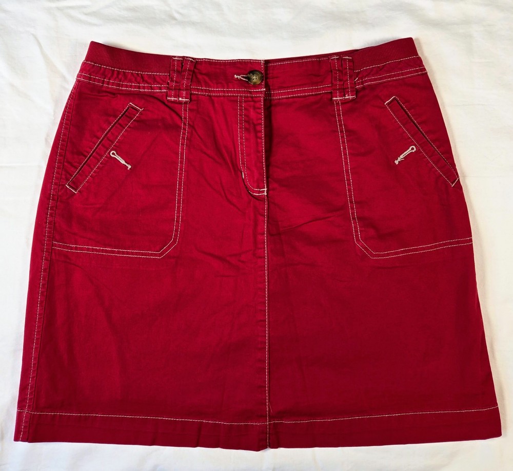 Karen Scott Red Skort Shorts Skirt Active Athletic Womens Size 10 no belt