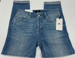 7 FOR ALL MANKIND WOMEN’S JOSEFINA SLIM BOYFRIEND JEANS MID-RISE MEDIUM STRETCH